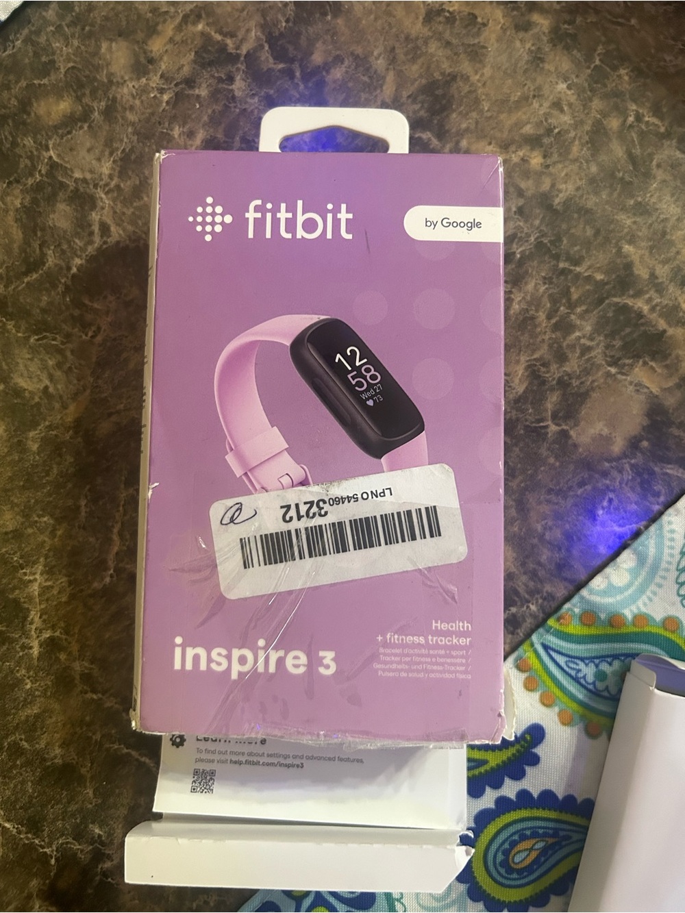 fitbit Inspire 3 Lavender Pink Fitness Tracker